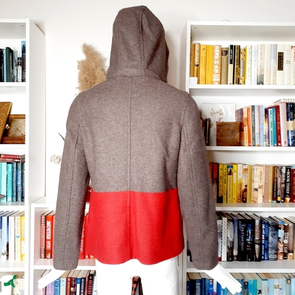 OLd Navy Women’s color Block Wool Blend Peacoat with Toggle Buttons Z67 - Picture 5 of 13